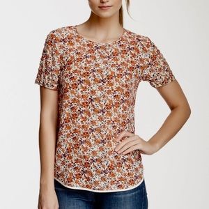 Rebecca Taylor short sleeved silk top